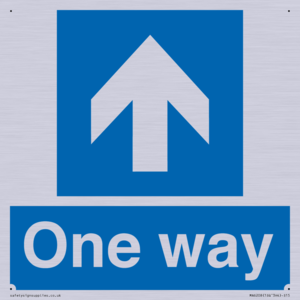 One way with up directional arrow